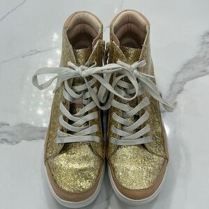 UGG‎ Cradie Glitter Gold Sneakers. Size 9